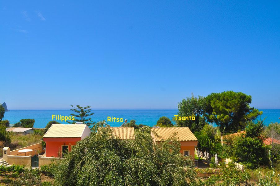 Three holiday homes next to each other