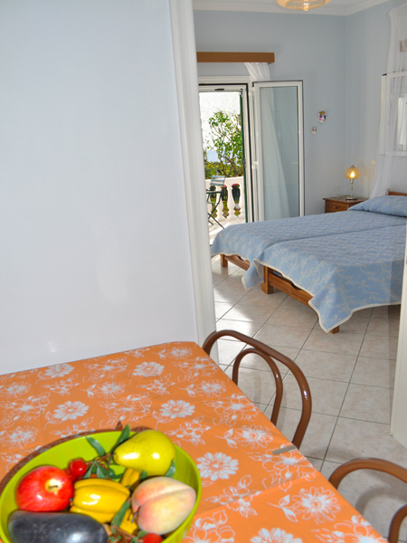 Beach House “Ritsa” - Dining area and bedroom