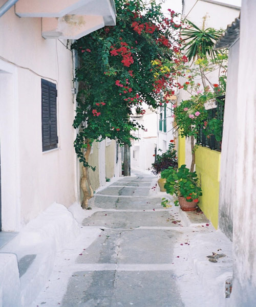 Pelekas in the West of the Greek island of Corfu